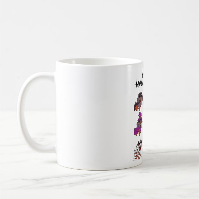 Mug Bonne Halloweenie Tee Halloween Dachshund Chien Id (Gauche)