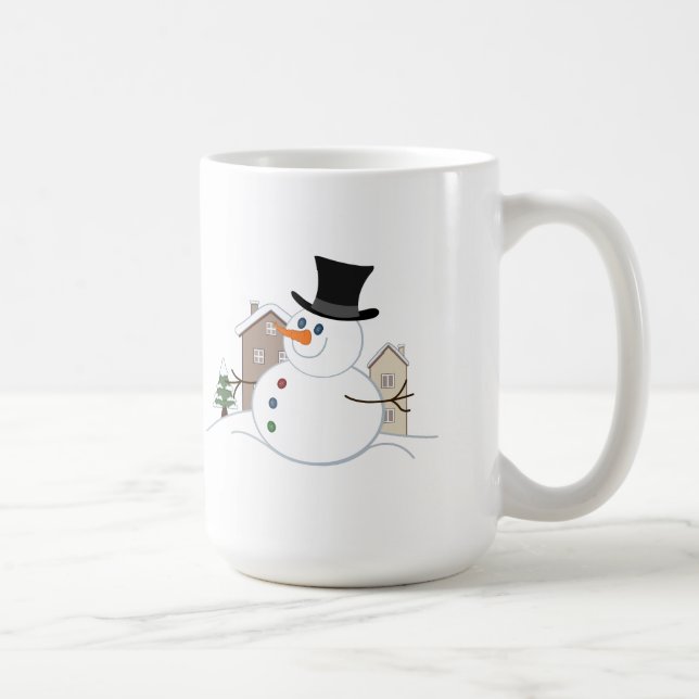 Mug Bonne illustration de Noël Snowman (Droite)