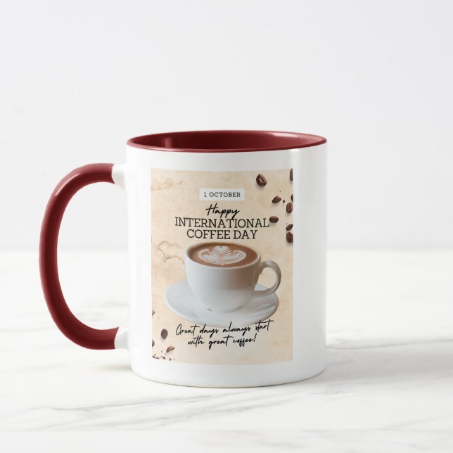 Mug bonne journée internationale du café (Gauche)