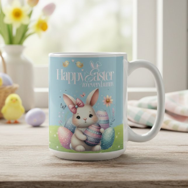 Mug Bonne Pâques à tous mignons (Happy Easter to Everybunny Cute Coffee Mug)