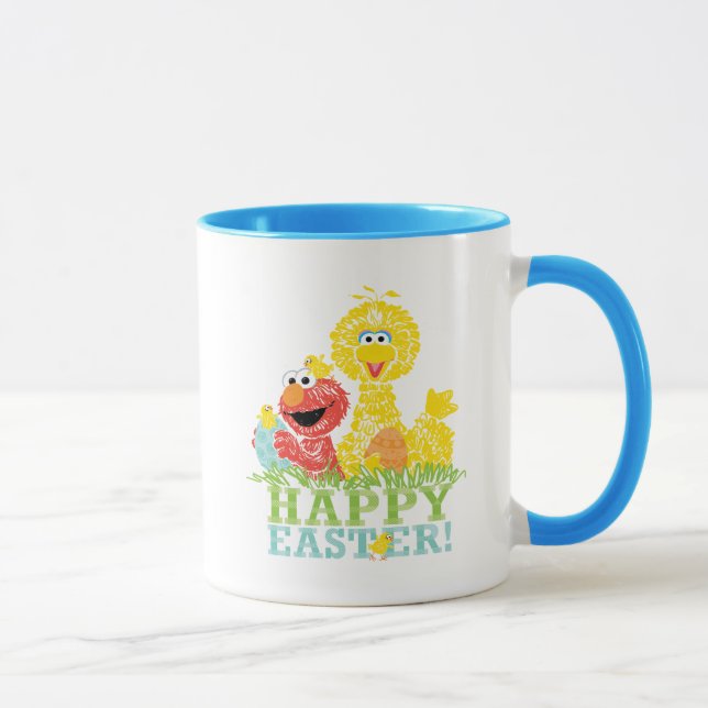 Mug Bonne Pâques d'Elmo & Big Bird (Droite)