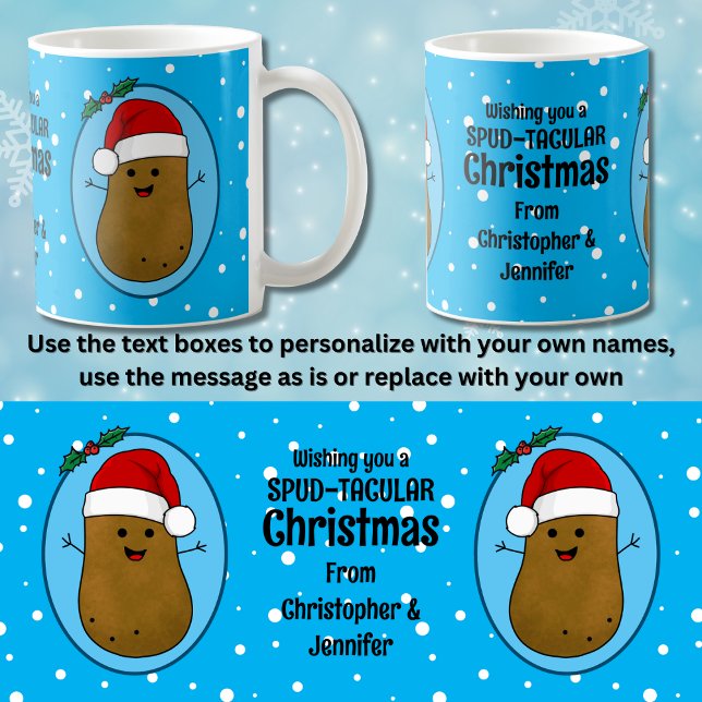 Mug Bonne Pomme de terre de Noël personnalisée (Créateur téléchargé)