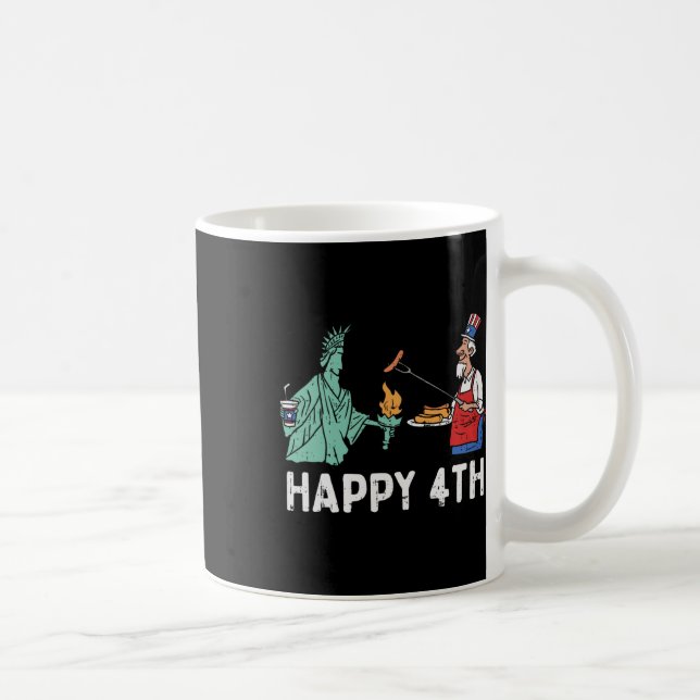 Mug Bonne Quatrième Statue De Liberty Oncle Sam Funny  (Droite)