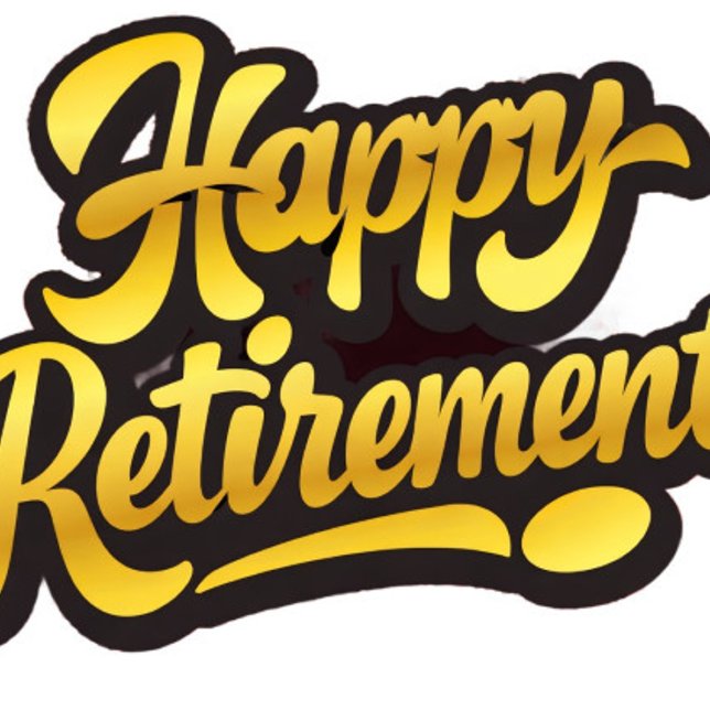 Mug Bonne Retraite (Happy Retirement Script Black and Gold Colors!)