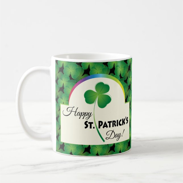 Mug Bonne Saint Patrick avec shamrock (Gauche)