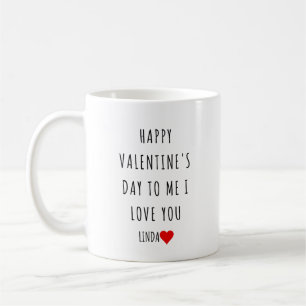 Mug Bonne Saint-Valentin pour moi Personnalisé Amour d
