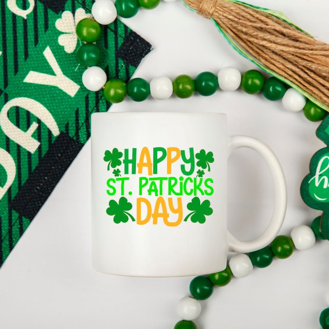 Mug Bonne St. Patrick's Day Shamrock vert (Créateur téléchargé)