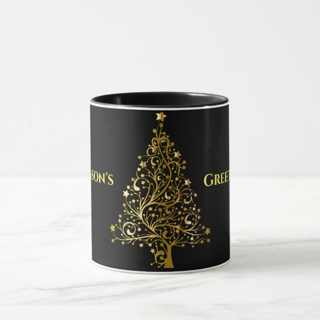 Mug Bonnes Fêtes Noir et Or (Centre)