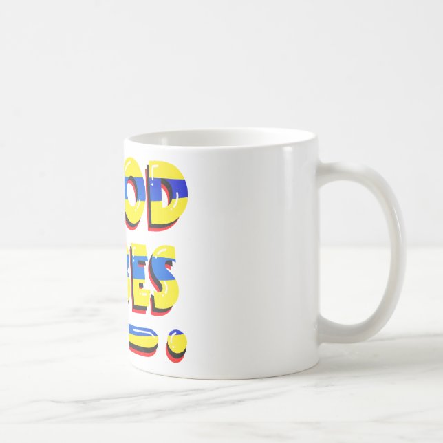 Mug Bonnes vibes, inspiration, texte (Droite)