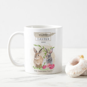 Mug Bonnets de Pâques   Happy Easter Watercolor Art