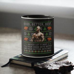Mug Bons Meilleurs Pires Costumes de Noël Personnalisé