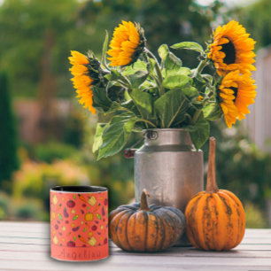 Mug Bons thanksgivings légumes motif orange