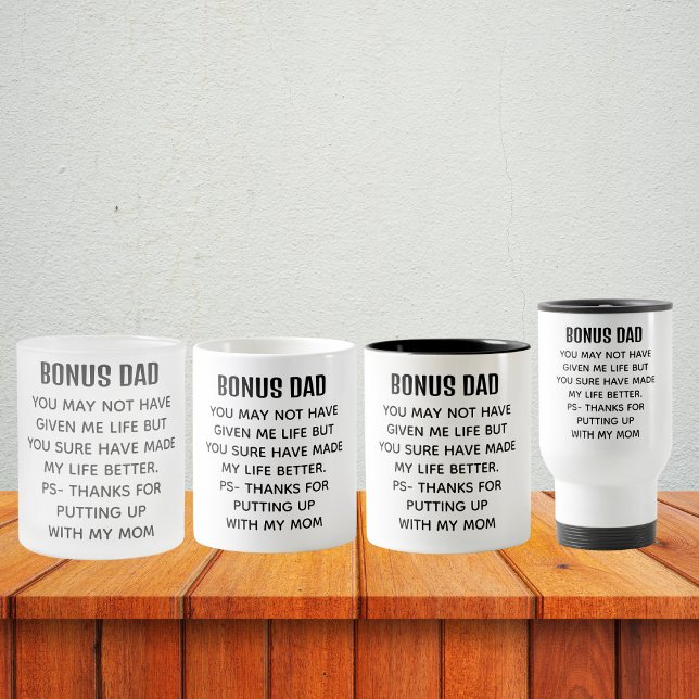 Mug Bonus amusant Papa Appréciation (Funny Bonus Dad Appreciation Coffee Mug)