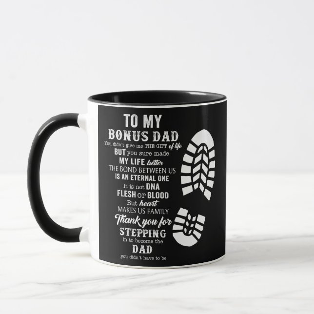 Mug Bonus Dad Fête des pères cadeau de Stepdad pour (Gauche)
