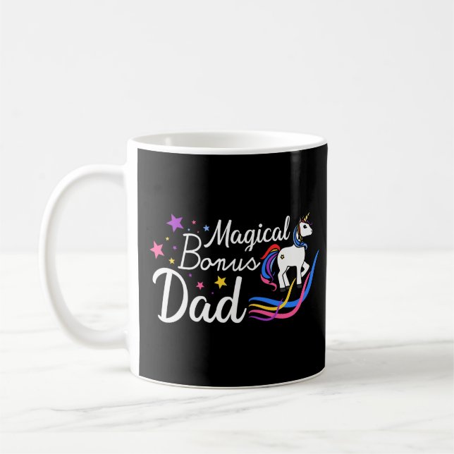 Mug Bonus Magique Papa Drôle Citation Colorée Texte (Gauche)