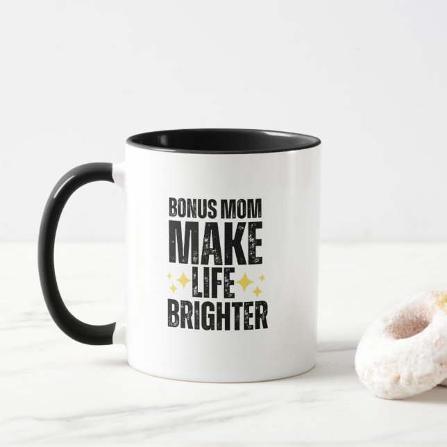 Mug Bonus Mom giftful Design Typography (Avec donut)