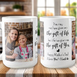 Mug BONUS MOM Poème Personnalisé 2 Photo Fête des Mère<br><div class="desc">Voici notre tasse à café de la Fête des Mères, conçue spécialement pour les mamans bonus, les mamans pas, et les mamans pas qui tiennent une place spéciale dans nos coeurs. Cette tasse moderne et élégante comporte le message émouvant : "Vous ne m'avez peut-être pas donné le don de la...</div>