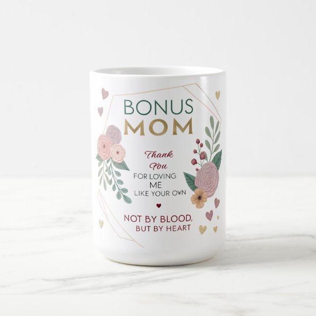 Mug Bonus Mom - StepMom Appréciation Cadeau (Centre)