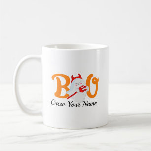 Mug Boo Crew Orange Halloween Famille Personnalisée