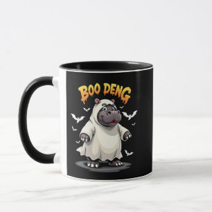 Mug Boo Deng Ghost Baby Pygmy Hippo Moo Deng Halloween