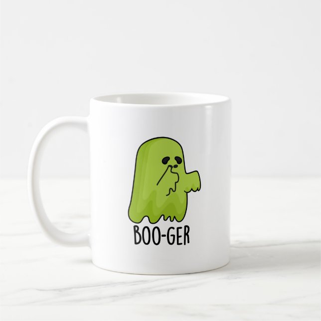 Mug Boo-ger Funny Halloween Booger Ghost Pun (Gauche)