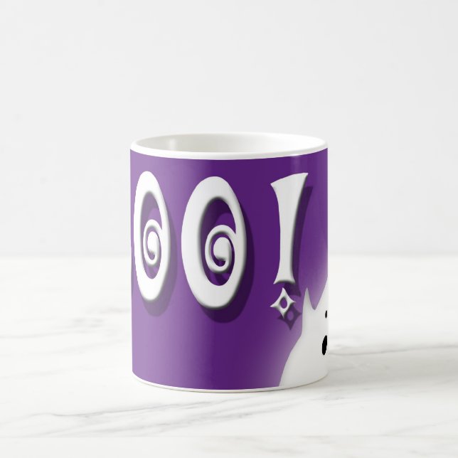 Mug Boo ! Halloween fantôme violet (Centre)