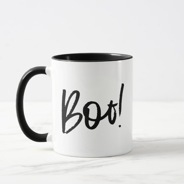 Mug Boo Halloween stylé simple (Gauche)