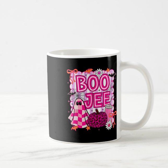 Mug Boo Jee Ghost Café Coquette Bow Halloween Girl W (Droite)