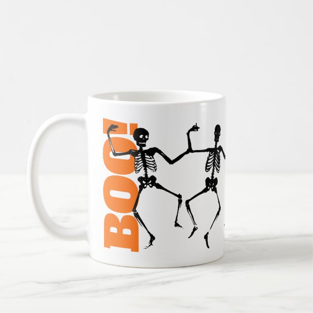 Mug BOO ! Skeletons de danse d'Halloween (Gauche)