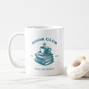 Mug Book Club Café et livres Read Sip Repeate