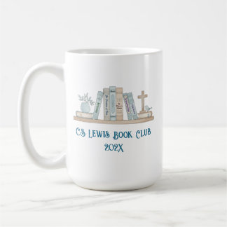 Mug Book Club Watercolor Books Blue Happy Customizable