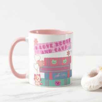 Mug Book Coquette - I Love Books & Cats - Bookish