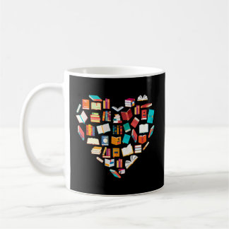 Mug Book Heart Shape Reading Club Librarian Bookworm