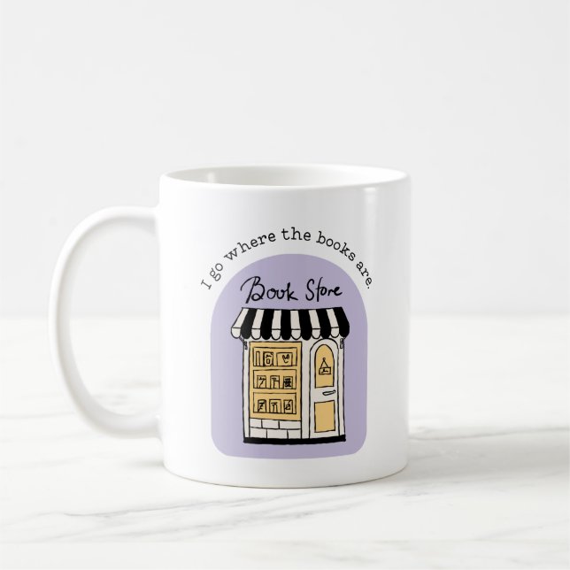 Mug Book Lover I Go Où sont les livres (Gauche)
