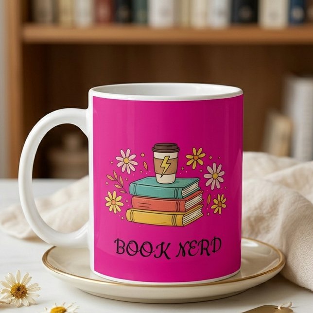 Mug Book Nerd Aesthetic Stylish Elegant Gift Minimal  (Créateur téléchargé)