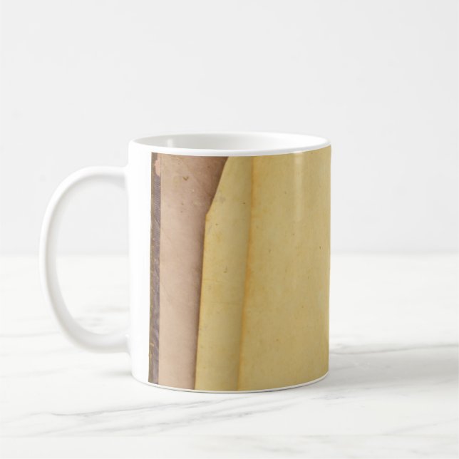 Mug Book vintage old texture retro (Gauche)