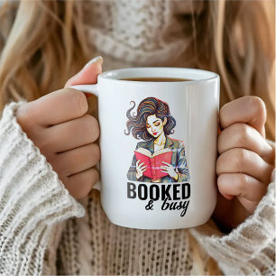 Mug Booked & Busy Avid Book Reader Club Femmes