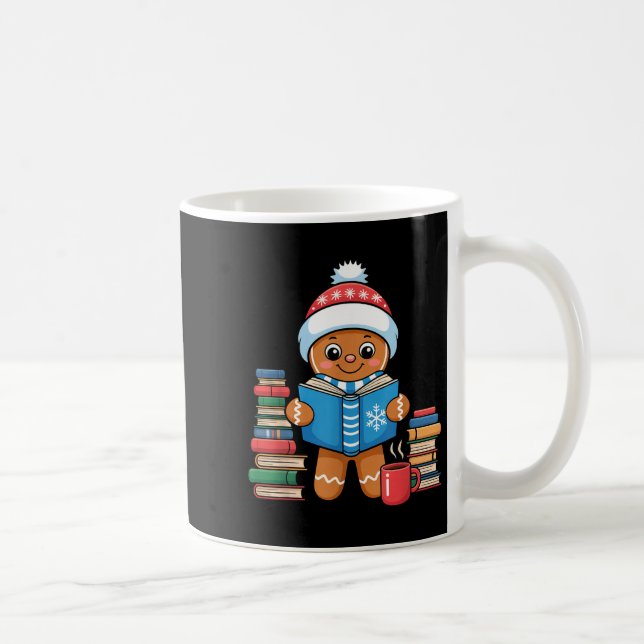 Mug Bookish Gingerbread Reading Books Christmas Pajama (Droite)