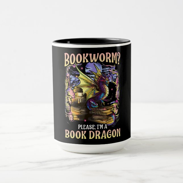 Mug bookworm, s'il vous plaît, je m'occupe d'un dragon (Centre)