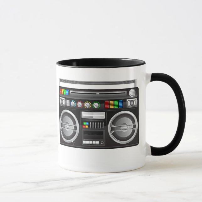Mug boombox rétro graveur graphique (Droite)