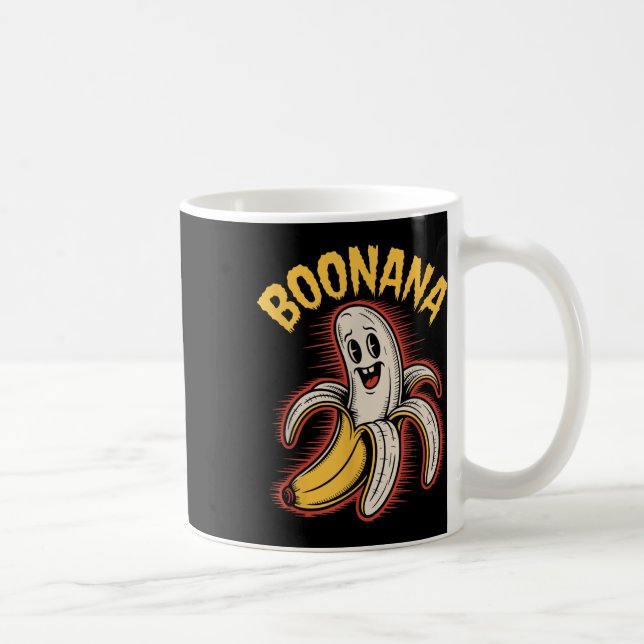 Mug Boonana Funny Banana Ghost Éffrayant Halloween Cos (Droite)