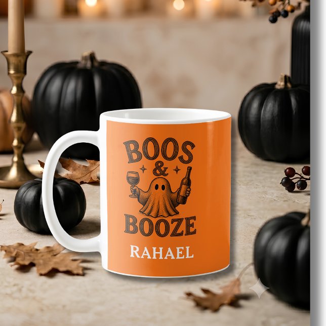Mug Boos & Booze Fantôme Vintage (Créateur téléchargé)