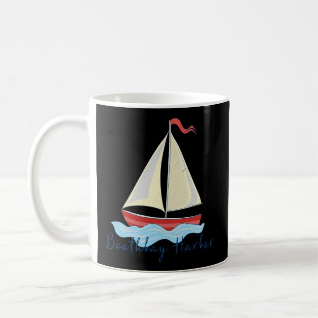 Mug Boothbay Port Voilier Bateau Bateau Nautique Regat (Gauche)