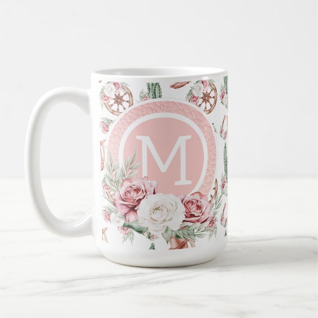 Mug Boots & Blooms : Western Chic Elegant Personnalisé (Gauche)
