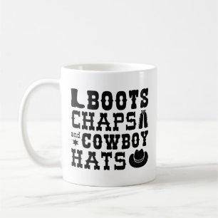 Mug Boots Chaps Et Cowboy Casquettes