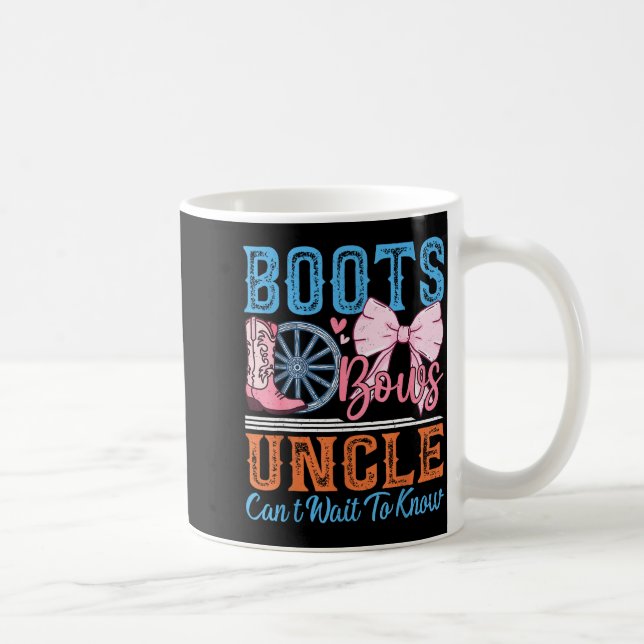 Mug Boots Or Bows Uncle Loves You Gender Reveal Family (Droite)
