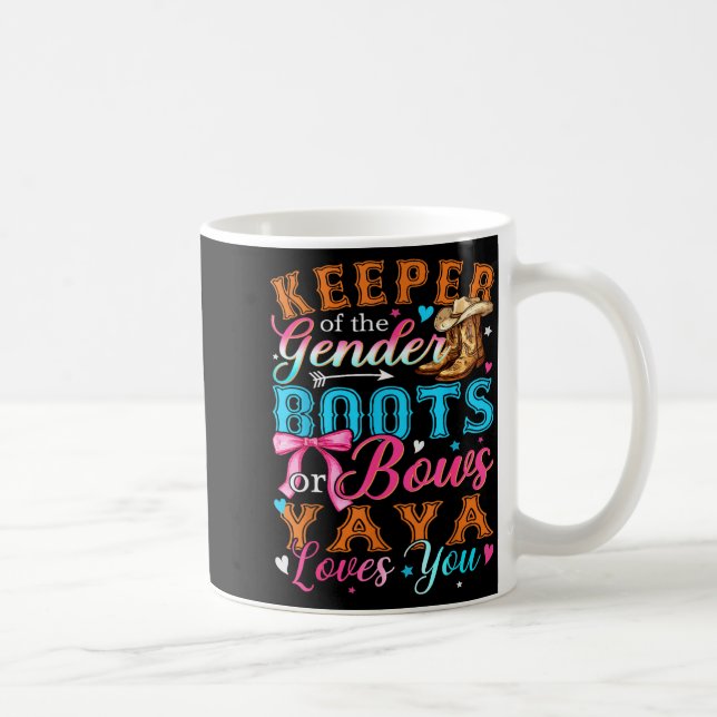 Mug Boots Or Bows Yaya Loves You Gender Reveal Family  (Droite)