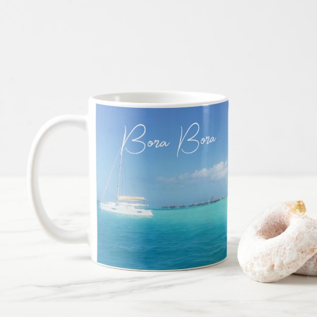 Mug Bora Bora Tropical Island Paradise Yacht Coffee M (Avec donut)