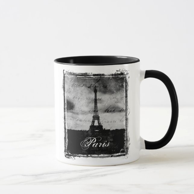 Mug Bord grunge Paris texturisé (Droite)
