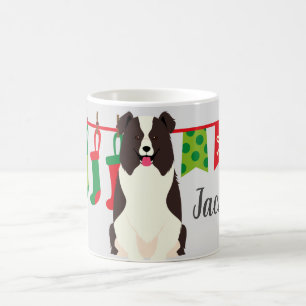 Mug Border Collie de Noël Personnalisé